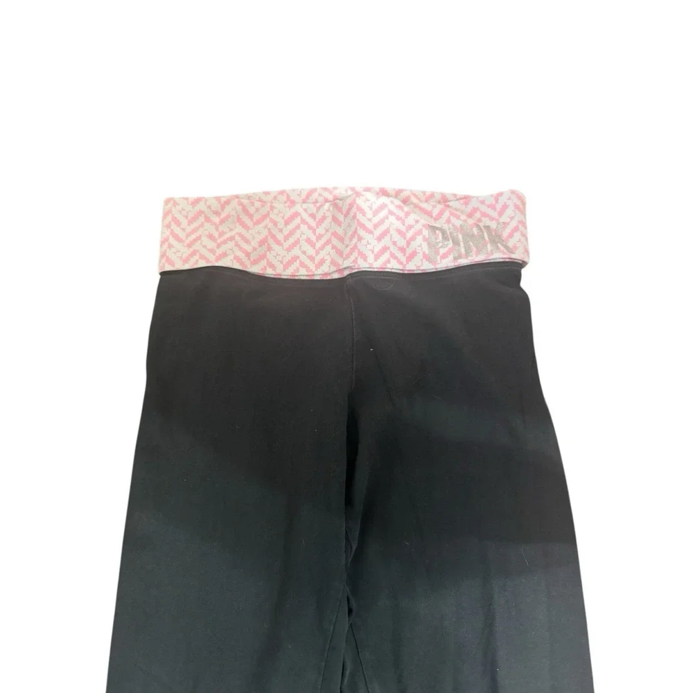 Vtg VS PINK 🩷Y2K 🔥Fold‎ Over Yoga Pants Lot Black Low Rise Rare Waistband S